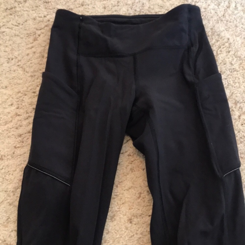 black lululemon speed tight full length leggings